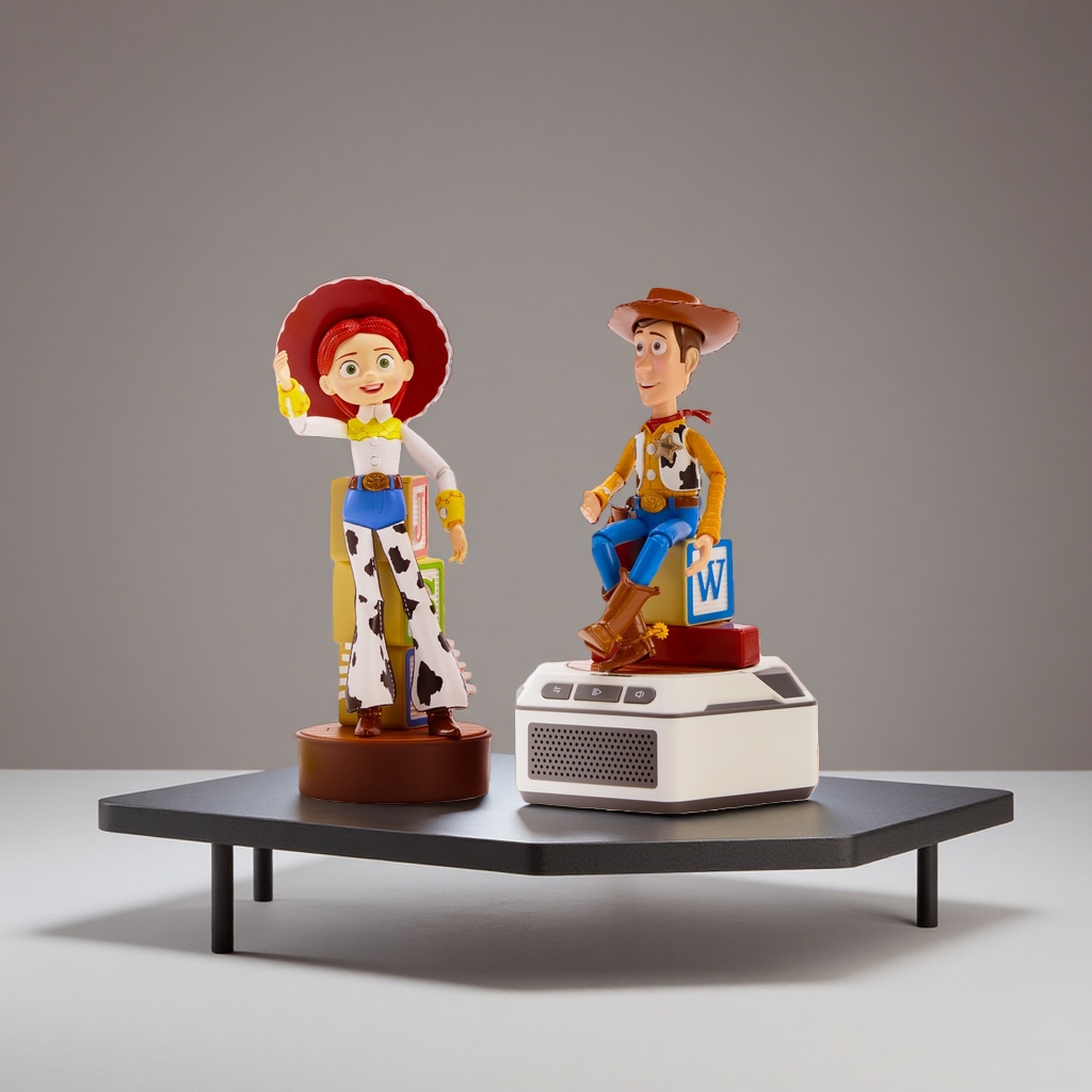 Lawson Mini Woody Tris Robot Toy Set Smart Trendy Play Base Device (Without base)