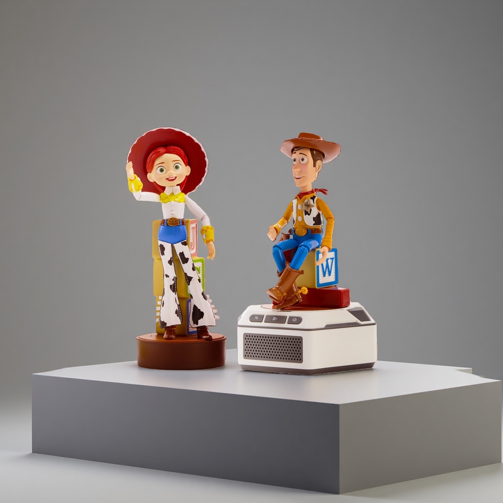 Lawson Mini Woody Tris Robot Toy Set Smart Trendy Play Base Device (Without base) details Picture