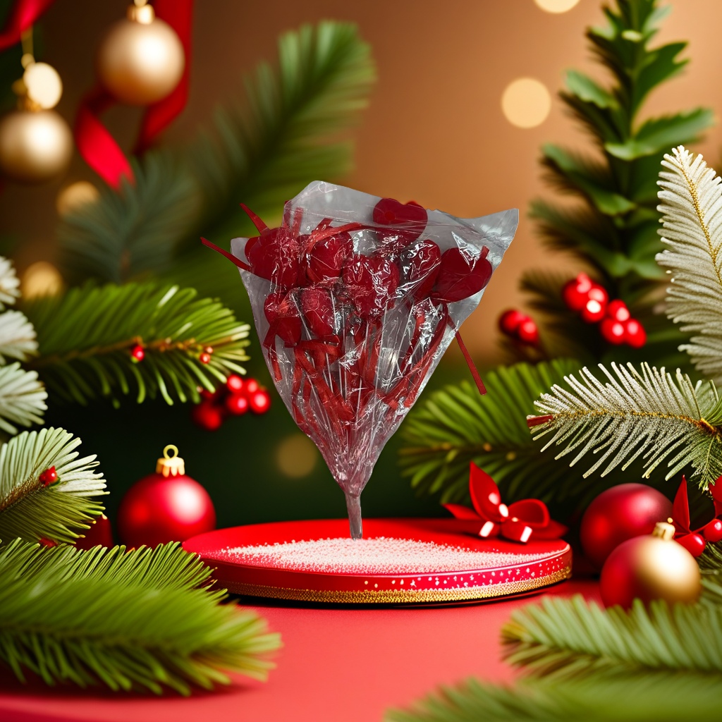 Red heart-shaped candy bouquets, Christmas atmosphere decorations, Christmas balls, Christmas decorations Specification image