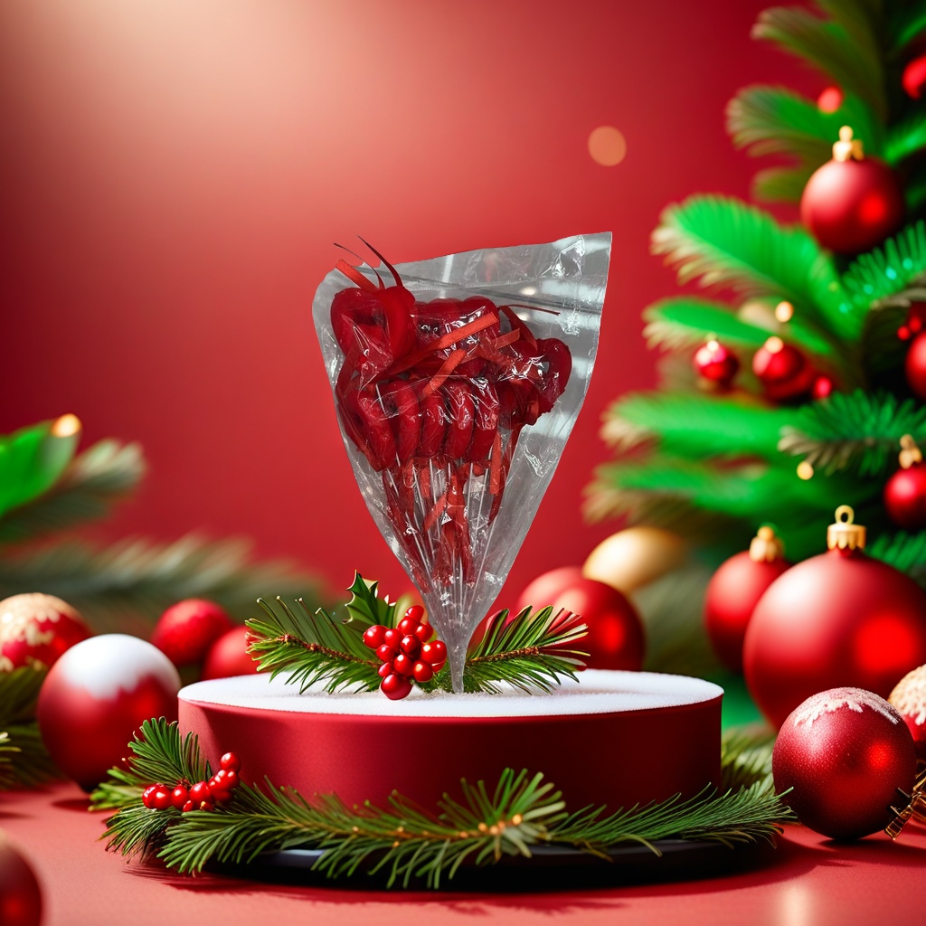 A romantic Valentine's Day gift with red heart-shaped candies, a festive wedding souvenir, and sweet blessings details Picture