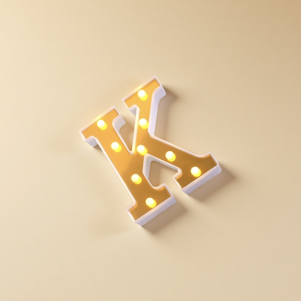 K字母发光创意夜灯 家居装饰床头氛围灯