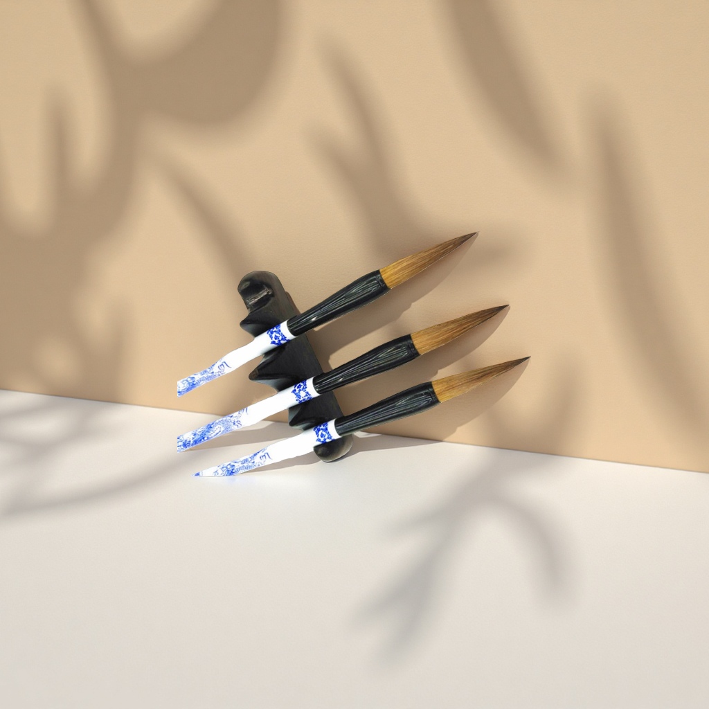 Calligraphy practice brush set, large, medium and small-sized dual-brush gift box details Picture