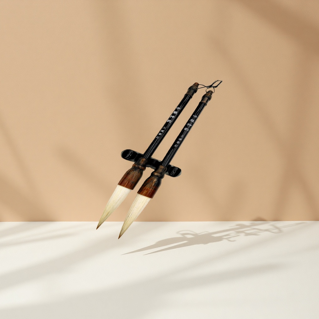 Pure wool small regular script brush calligraphy beginner's special fine tip with good elasticity, portable for practice