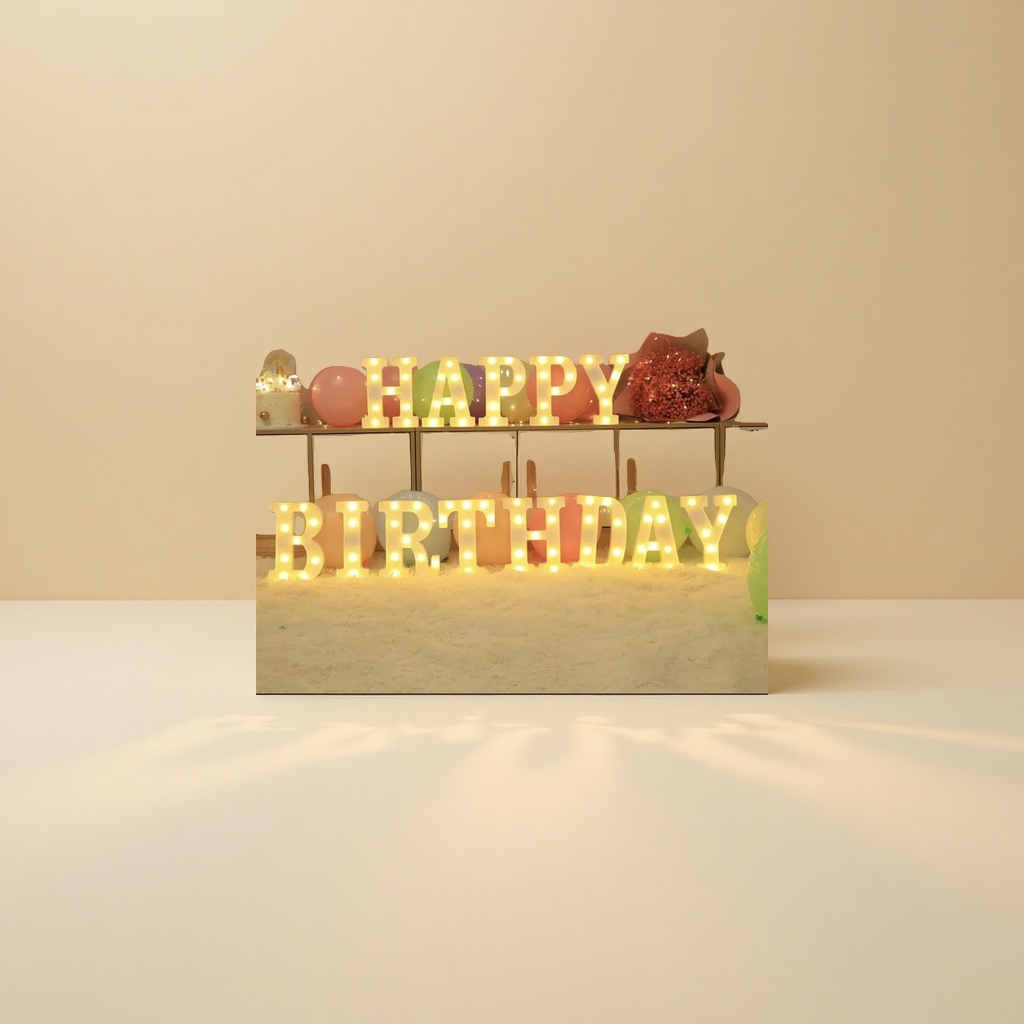HAPPY BIRTHDAY字母灯光装饰灯串 可挂式氛围生日派对灯饰产品图