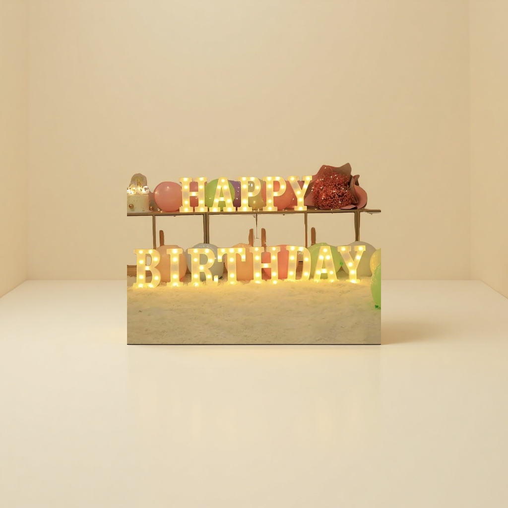 HAPPY BIRTHDAY字母灯光装饰灯串 可挂式氛围生日派对灯饰细节图