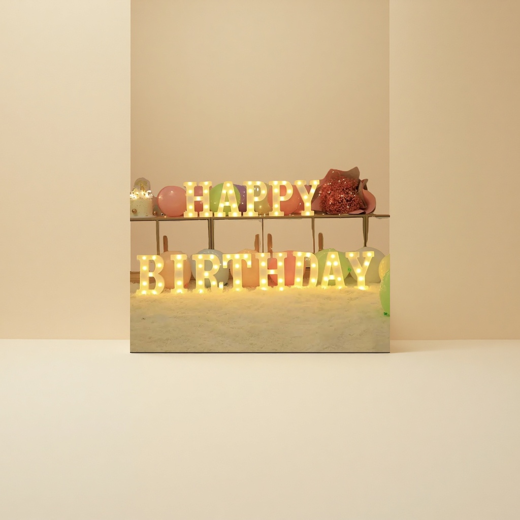 HAPPY BIRTHDAY字母灯光装饰灯串 可挂式氛围生日派对灯饰图