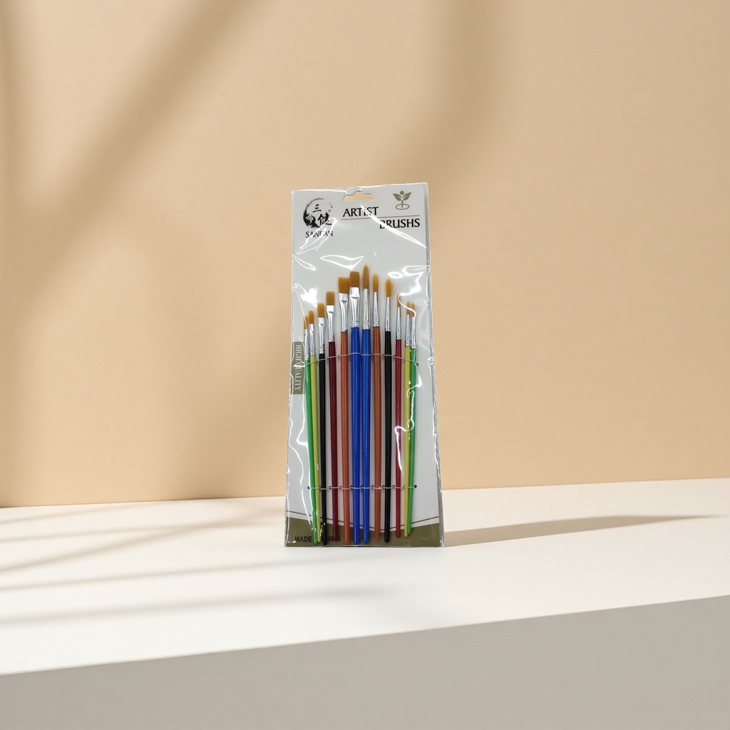 The artist-specific brush set includes various types of brushes and professional painting tools Specification image