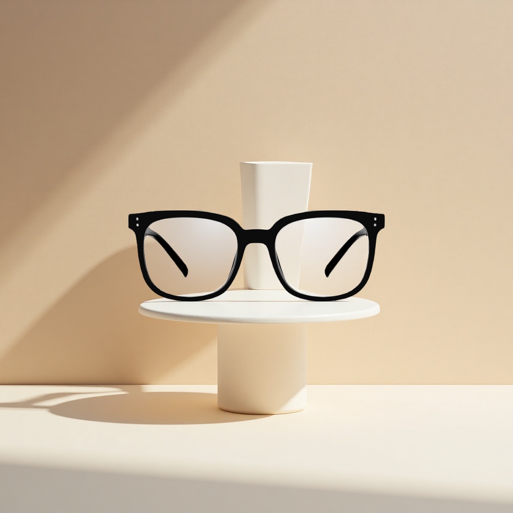 Black frame glasses, metal lightweight myopia frame, fashionable, versatile and all-purpose Application Scenario