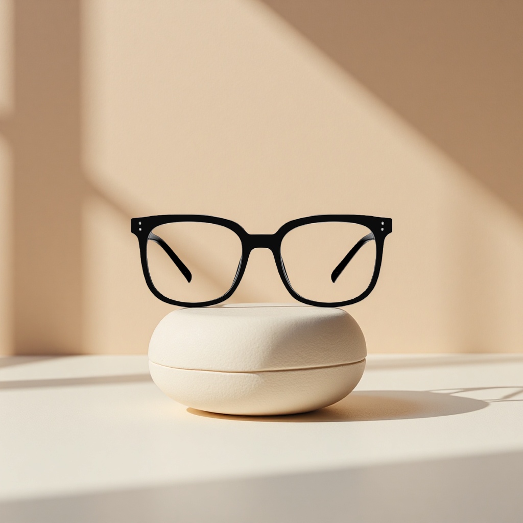 Black frame glasses, metal lightweight myopia frame, fashionable, versatile and all-purpose Specification image
