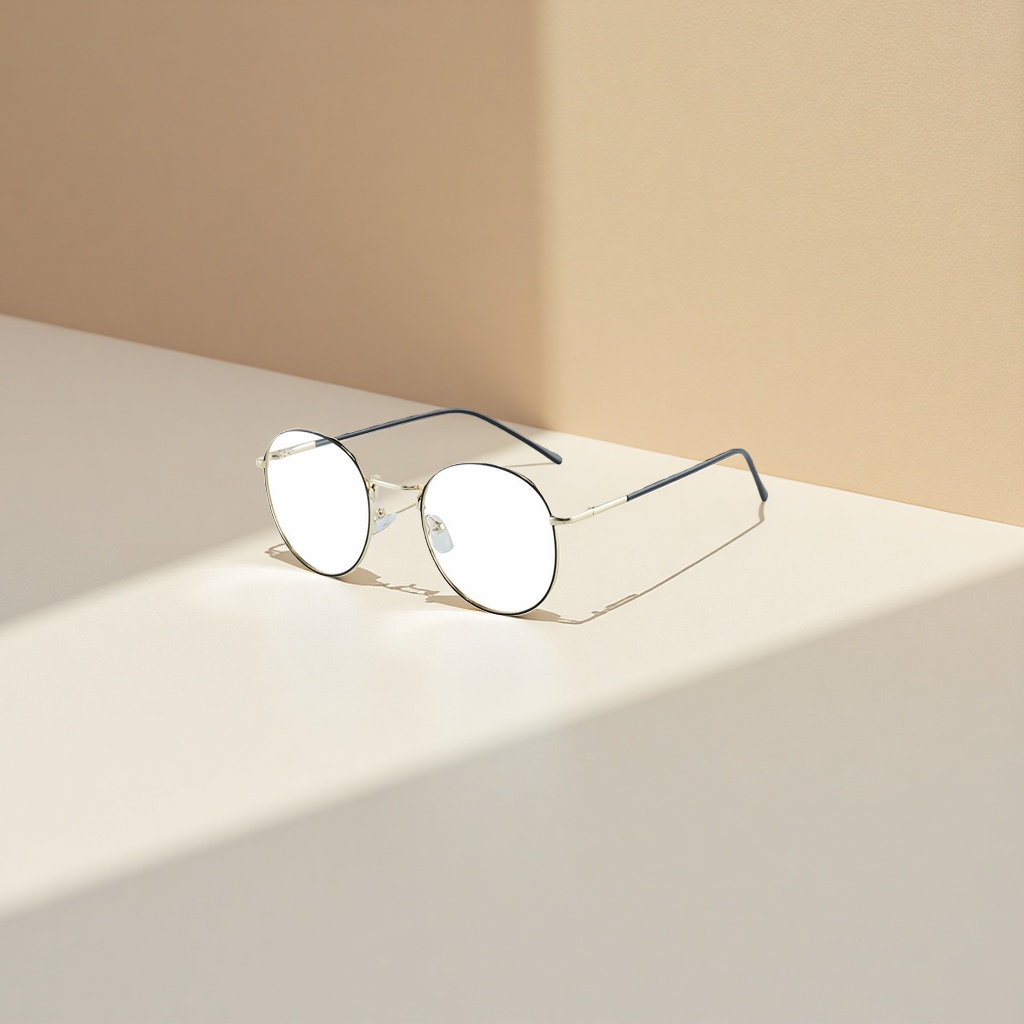 Round metal-framed glasses are fashionable, lightweight and anti-blue light optical frames for myopia Application Scenario