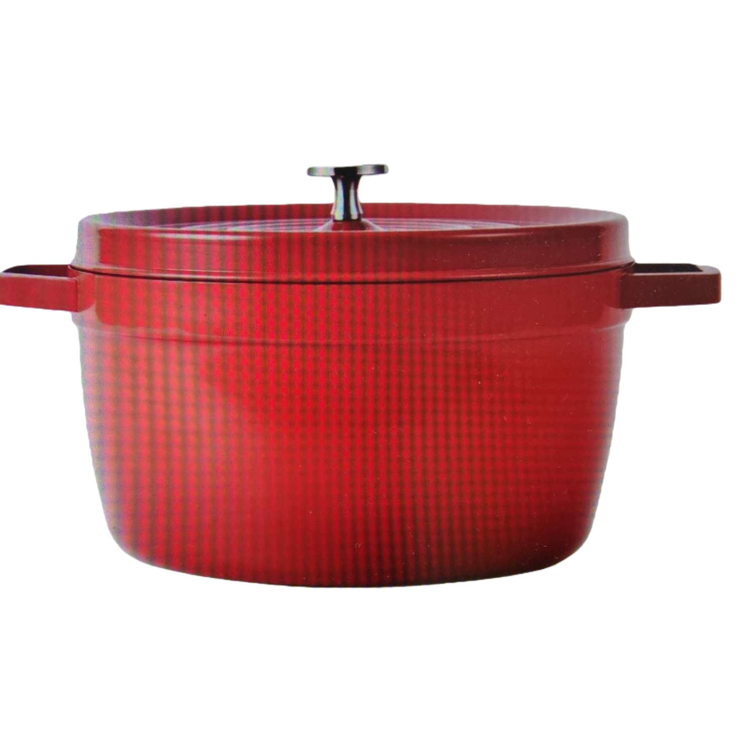 Red cast iron pot for household frying, stir-frying and stewing, 30cm thickened uncoated health pot Item Picture