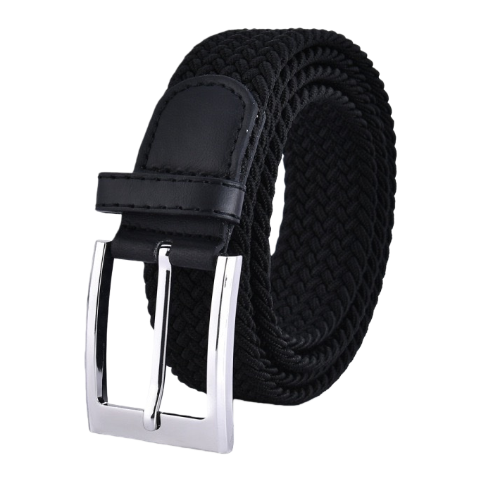 The main body of the black woven belt is a simple and versatile men's belt. It is made of genuine leather or cowhide and can be adjusted Item Picture