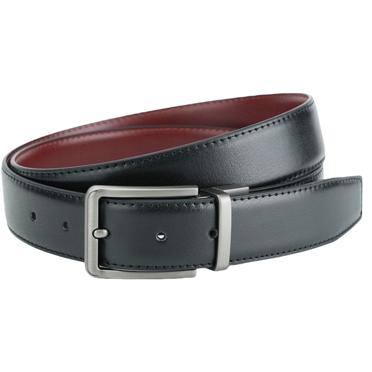 Black leather belt men's business casual belt, 1.5cm wide adjustable Item Picture