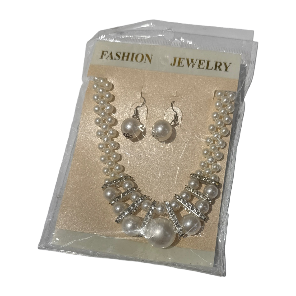 Жемчужное ожерелье, серьги, женские элегантные подарочные наборы Item Picture