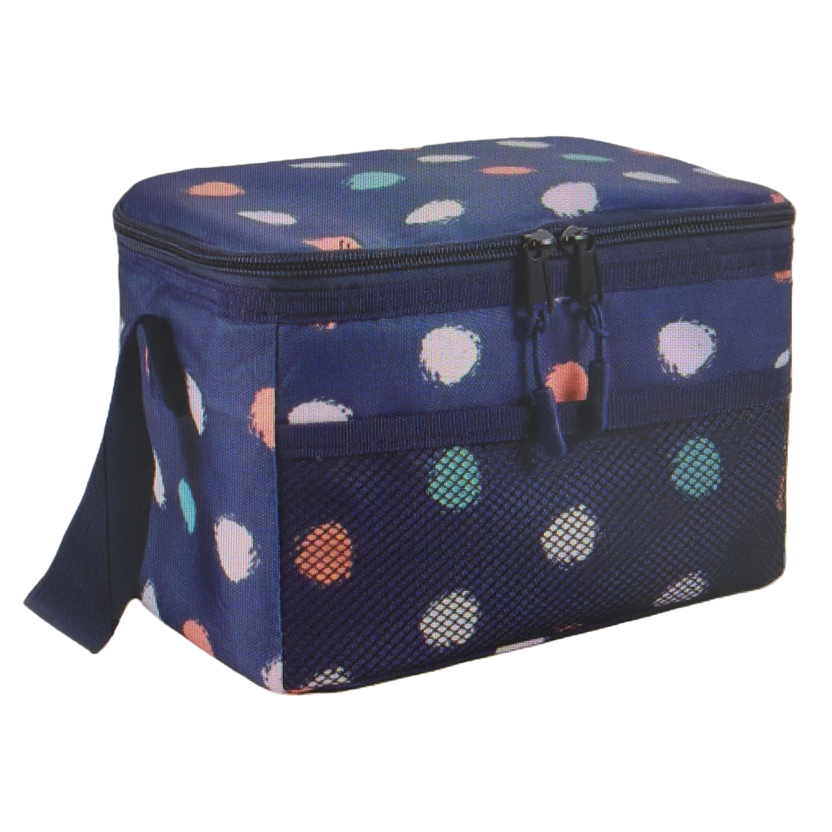 Blue polka dot pattern storage bag, large-capacity portable makeup, toiletries and organization bag Item Picture
