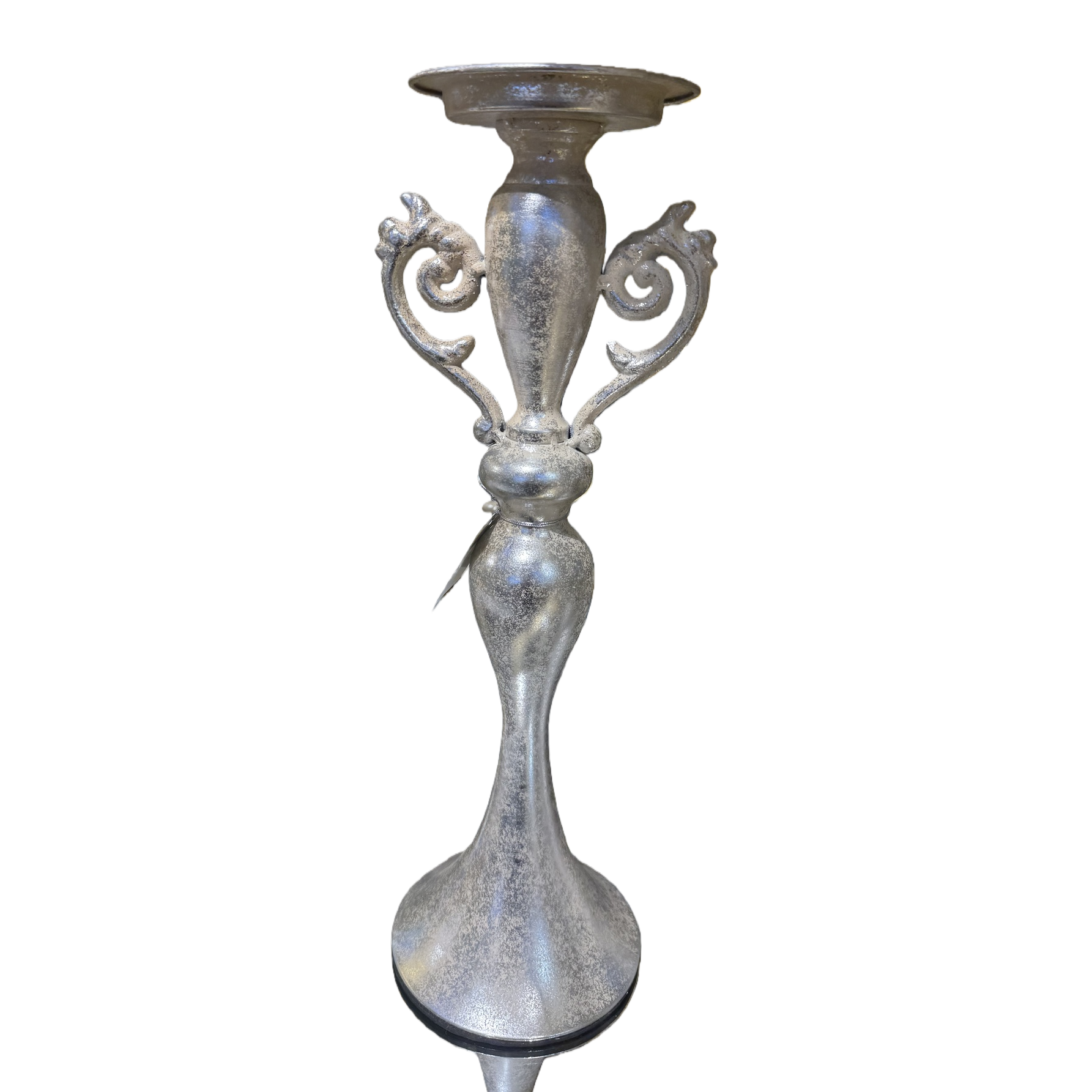 Retro silver candlestick, a metal-textured home decoration item, candle stand Item Picture