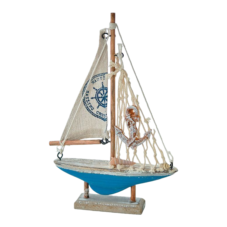 Sailboat model decorative items, living room and study table ornaments, wooden and metal craft collection Item Picture