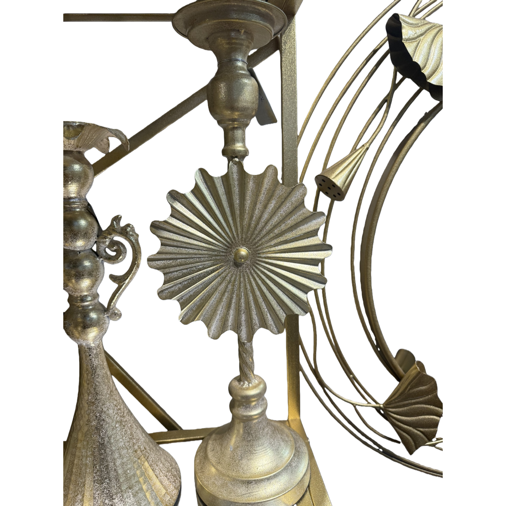 Golden decorative metal parts, metal ornaments, home ornaments, wall hangings Item Picture