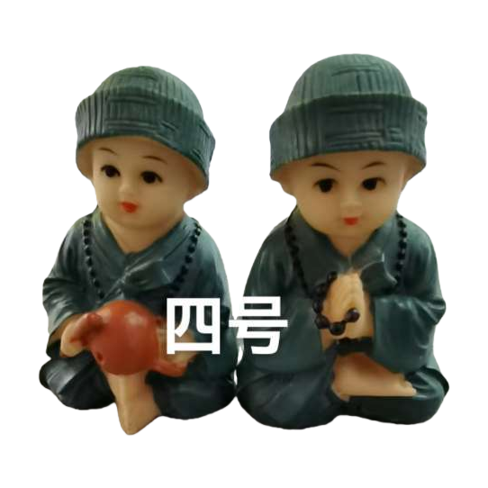 陶瓷小和尚摆件家居装饰客厅茶室禅意工艺品白底实物图