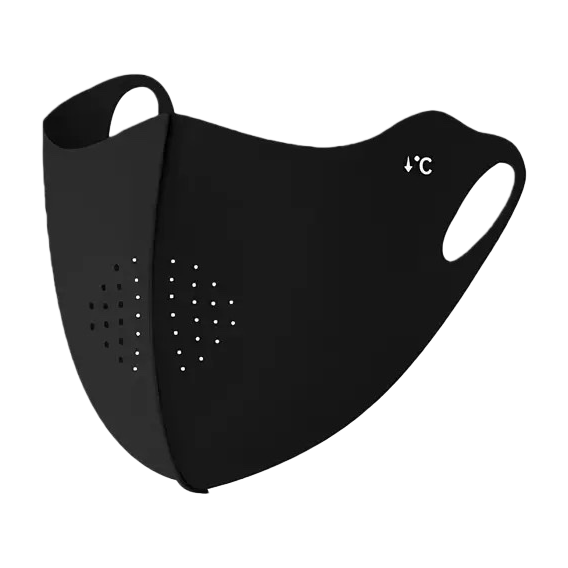 Máscara solar negra transpirable ice sense UPF50+ protección uv lavable máscara protectora Item Picture