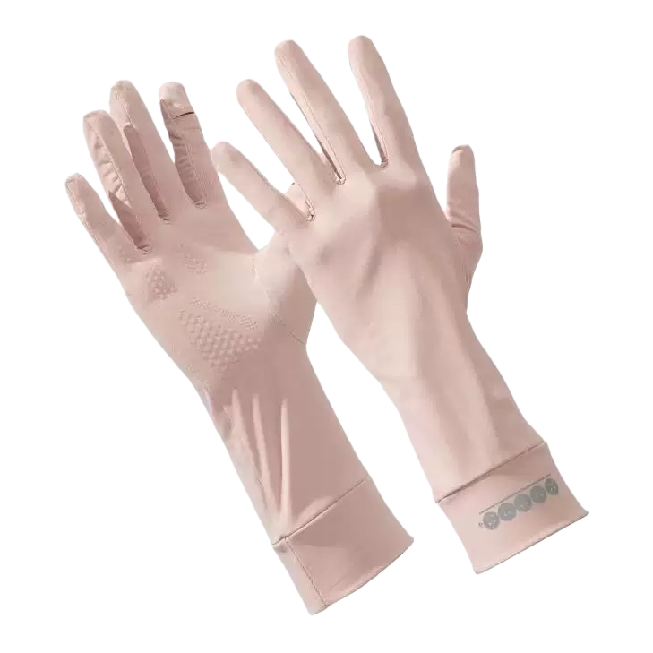 قفازات واقية من الشمس وردية Item Picture