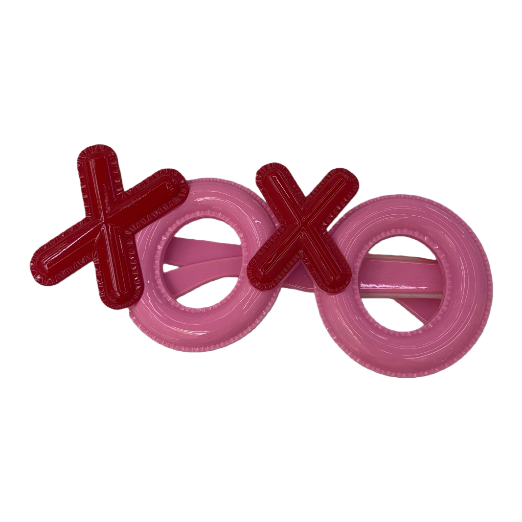 The main body of the red XO-shaped glasses is a fashionable, individual and trendy optical frame Item Picture