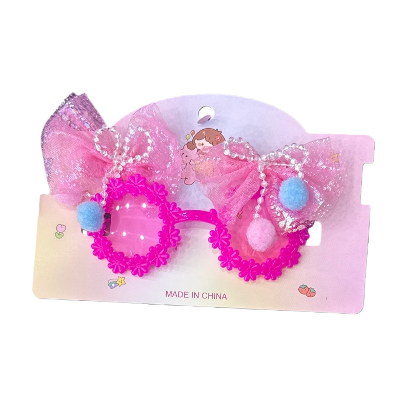 Pink bow-decorated sunglasses, fashionable sunshade sunglasses, a versatile choice for ladies Item Picture