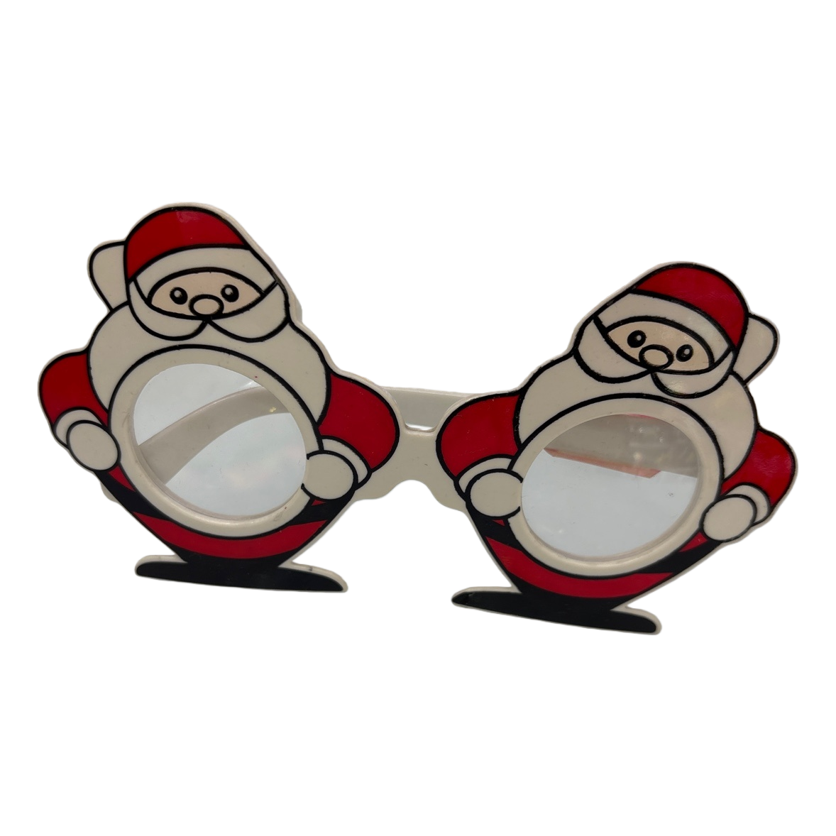 Christmas-themed decorative glasses, holiday party photo props, red, green and gold color scheme Item Picture