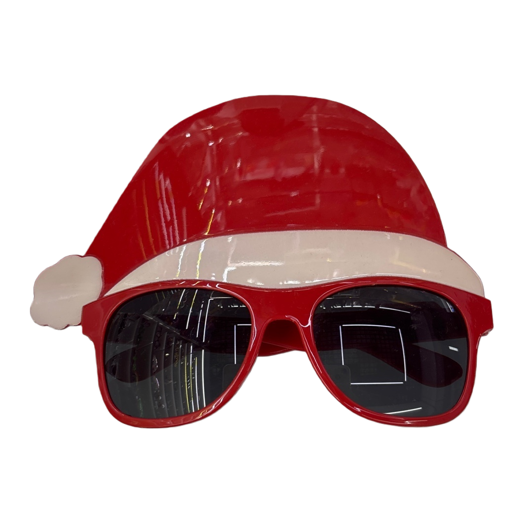 The Christmas hat and sunglasses set is a trendy holiday party accessory that can be adjusted for comfortable wearing Item Picture