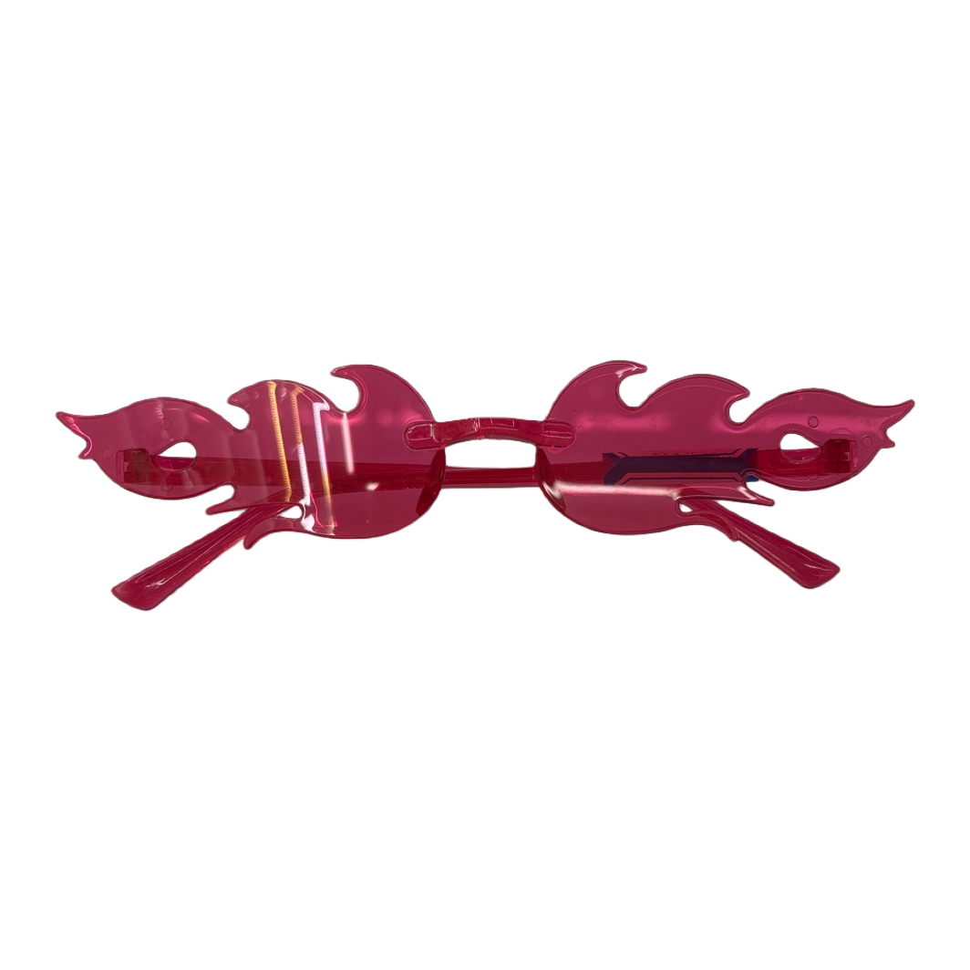 Red flame-shaped sunglasses, fashionable and individual UV protection polarized sunglasses Item Picture