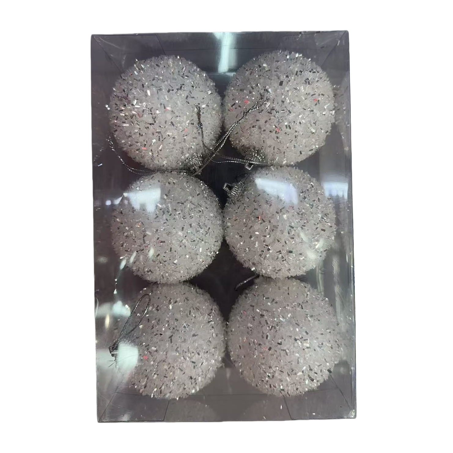 圣诞球装饰品 节日挂饰 玻璃彩球 圣诞树配件白底实物图