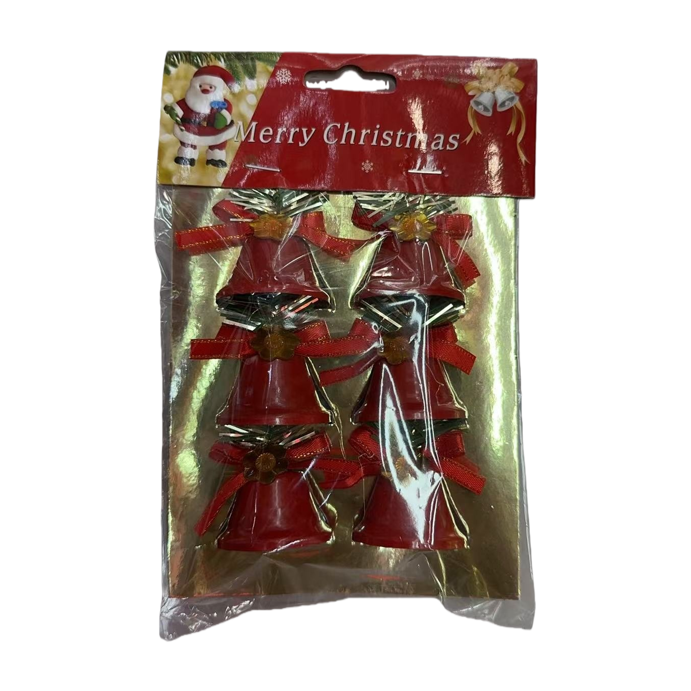 Christmas red bell pendants, festive decorations, home atmosphere decoration Item Picture