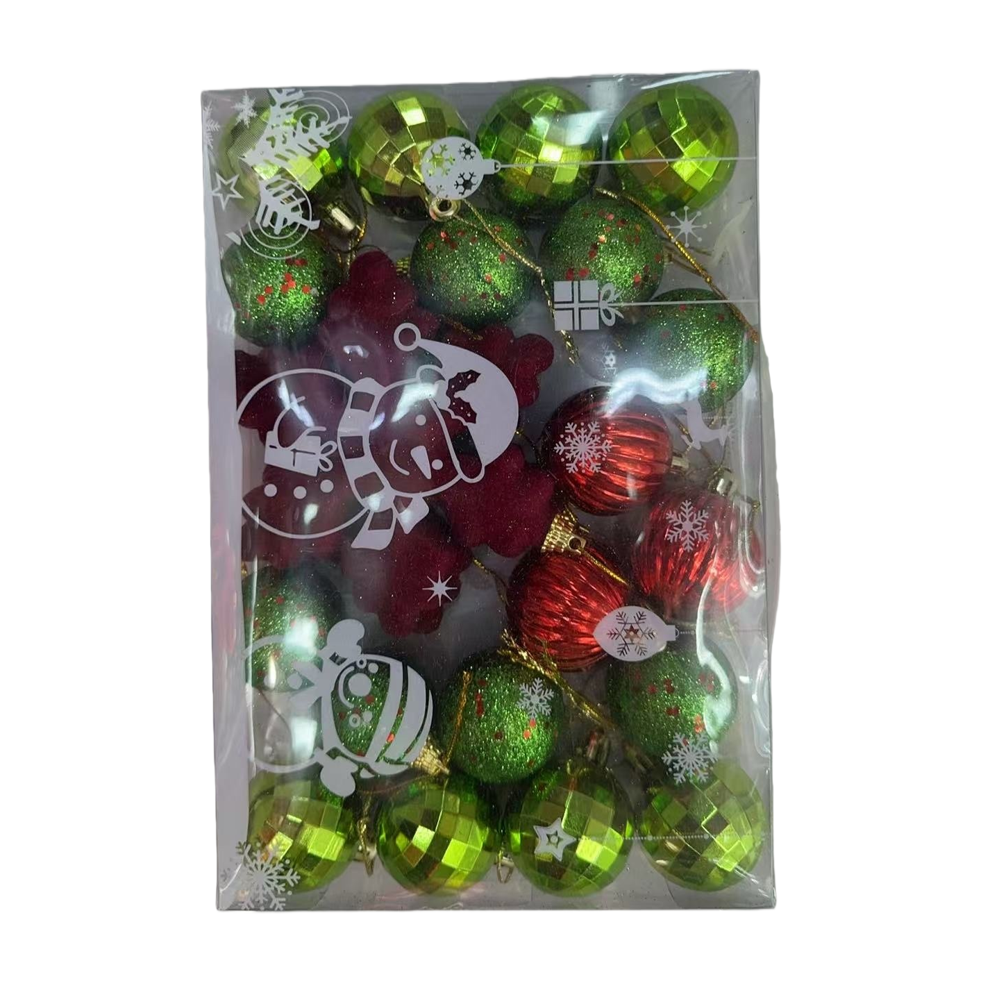 Christmas decorations, Christmas ball set, festival hanging decorations, colored balls, glass balls, gift box set Item Picture