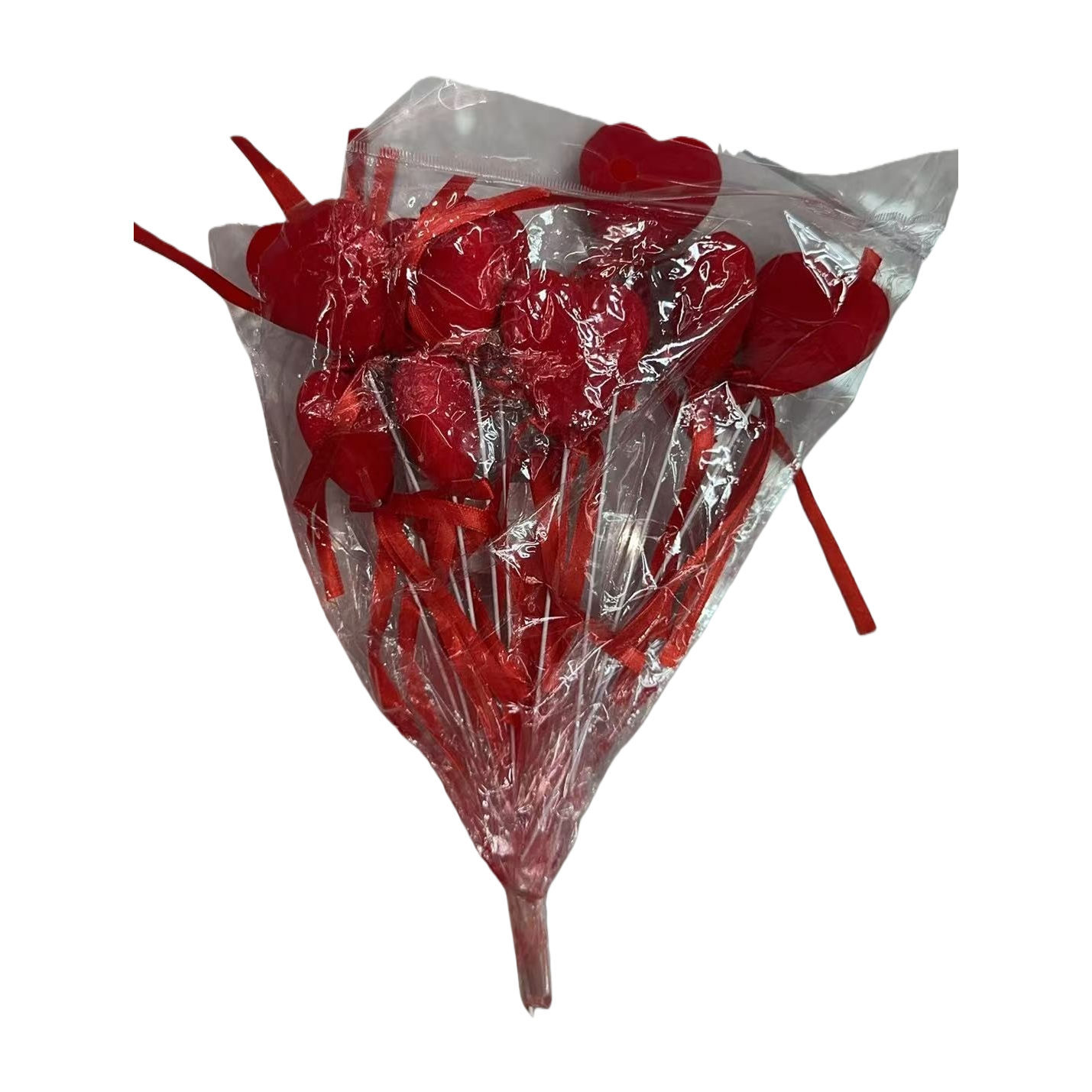 Red heart-shaped candy bouquets, Christmas atmosphere decorations, Christmas balls, Christmas decorations Item Picture