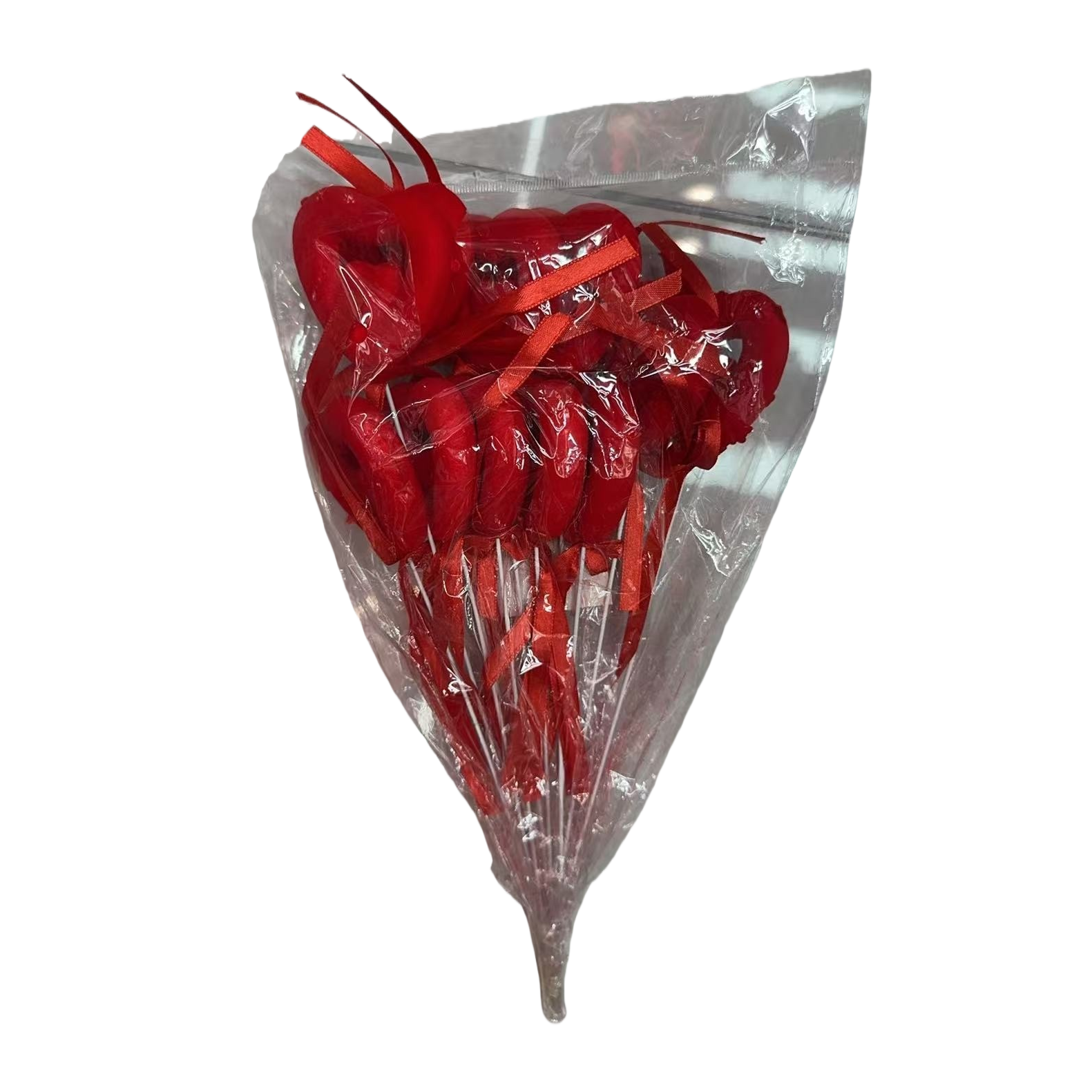 A romantic Valentine's Day gift with red heart-shaped candies, a festive wedding souvenir, and sweet blessings Item Picture