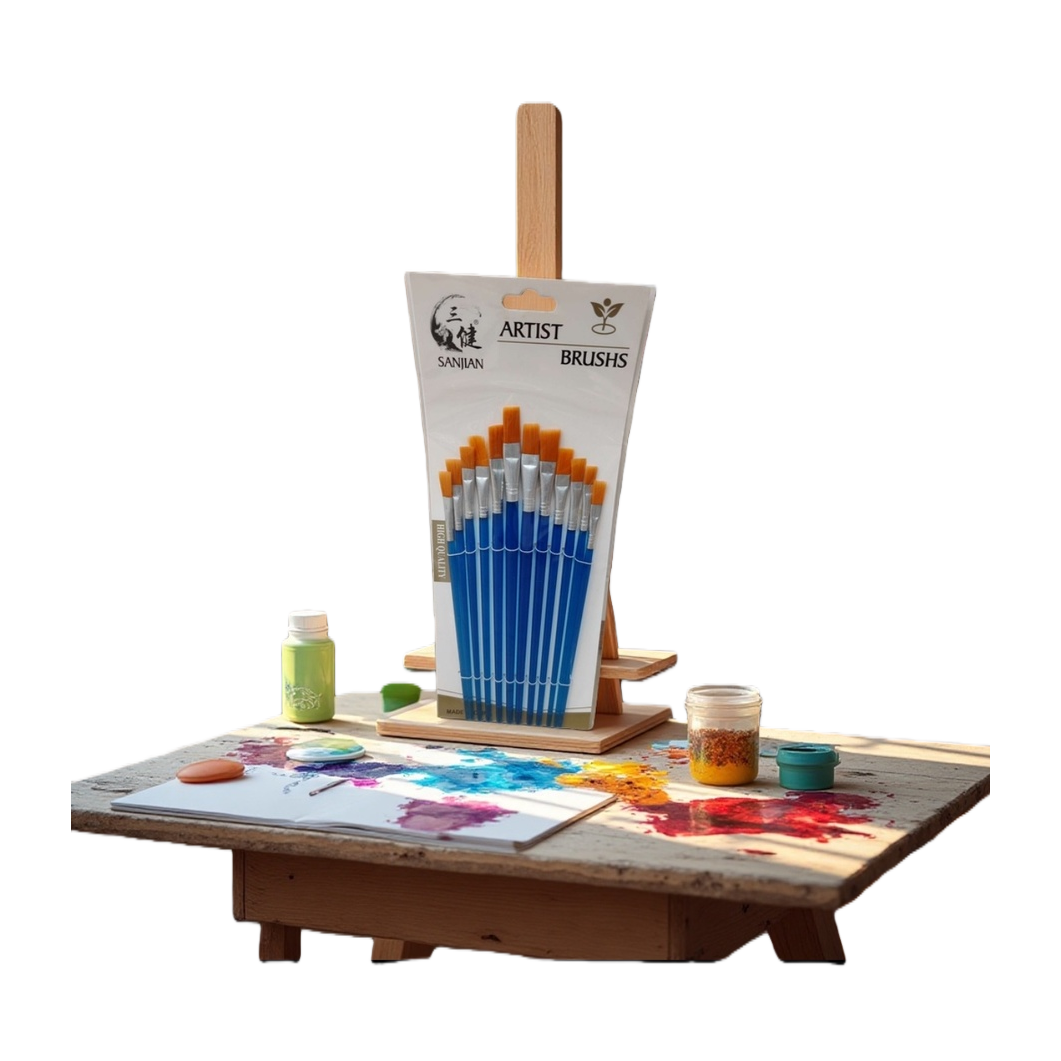 Painting tools, brush set, watercolor, acrylic and oil painting universal beginner's set Item Picture