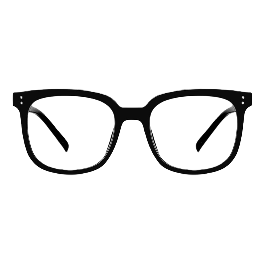 Black frame glasses, metal lightweight myopia frame, fashionable, versatile and all-purpose Item Picture
