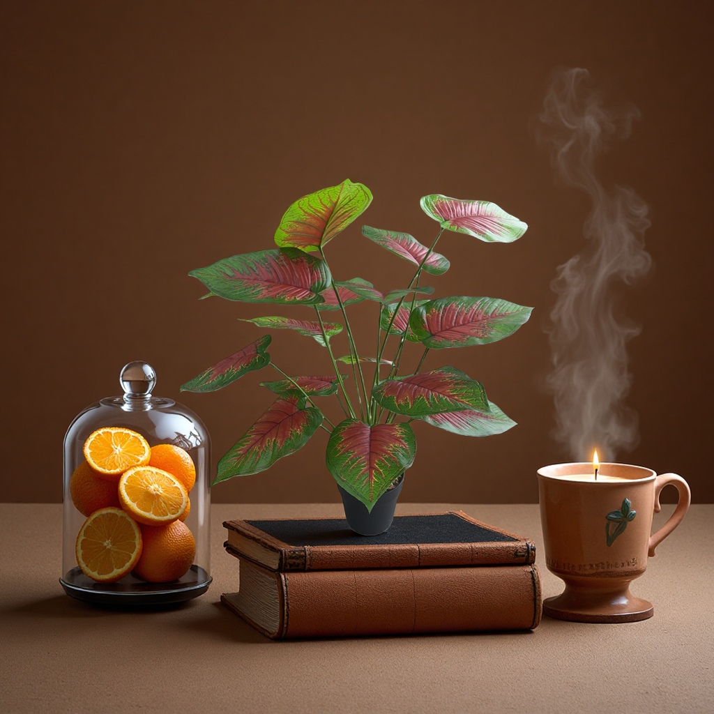 绿叶红脉盆栽植物 室内观叶绿植易养耐阴小盆景