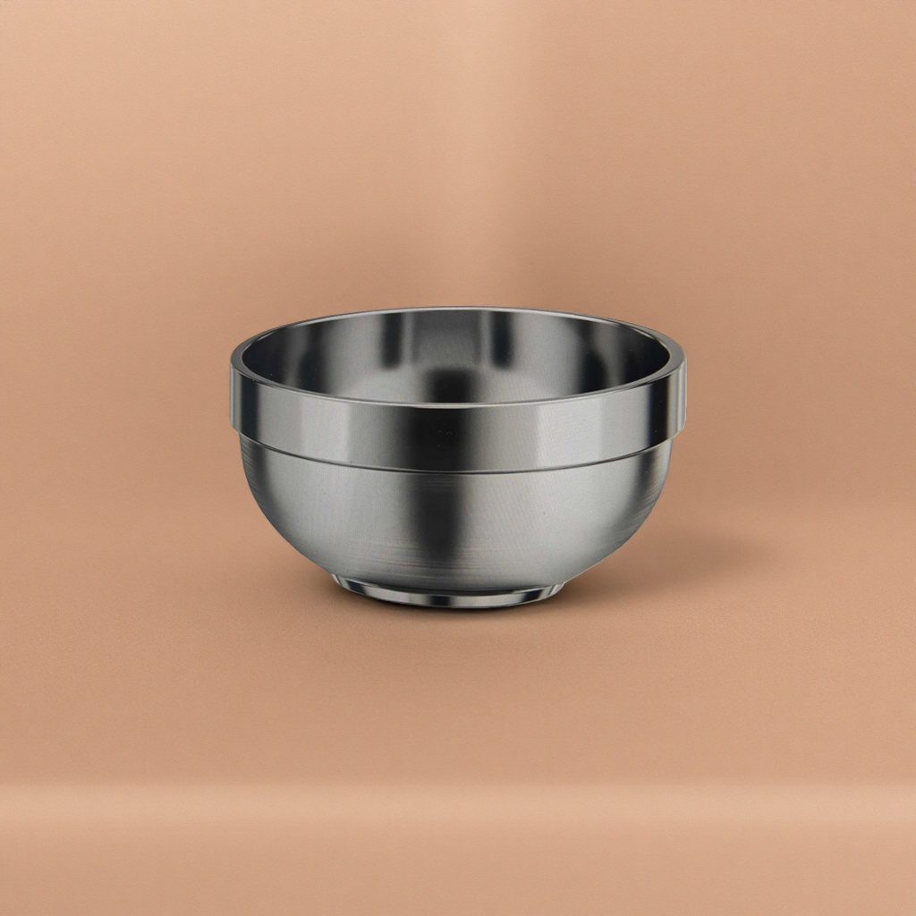 Metal bowls, stainless steel household large-capacity soup bowls, rice bowls, kitchen tableware