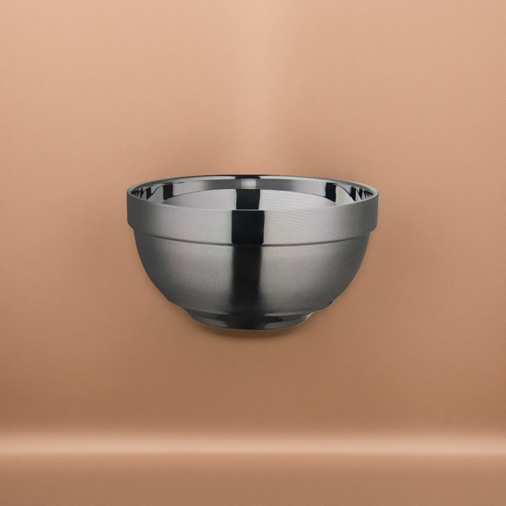 Thickened metal bowl dining table, large household soup and rice dual-purpose bowl, kitchen durable tableware