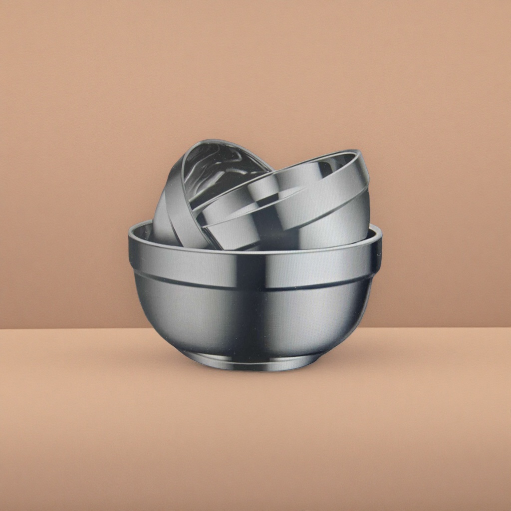 Stainless steel bowl, large-capacity household soup bowl, food-grade thickened anti-scald bowl details Picture