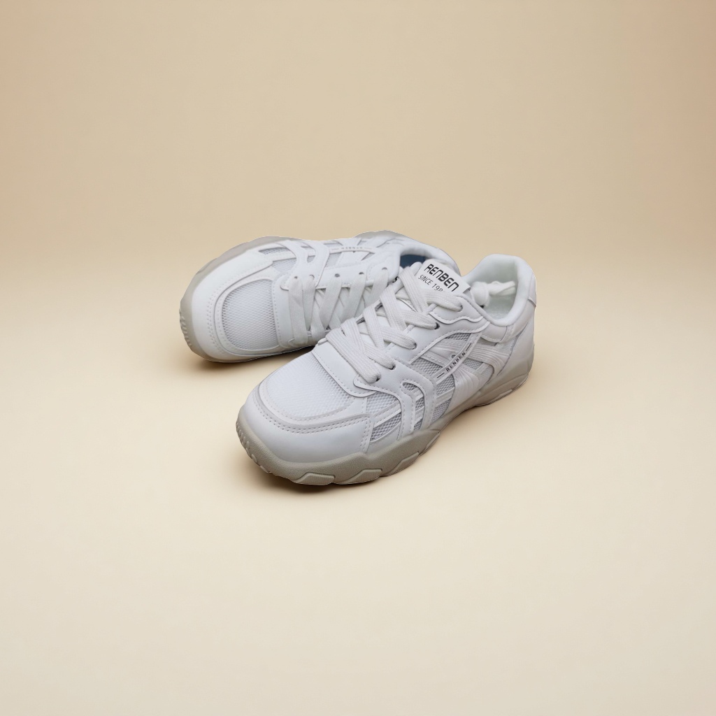 White sports shoes, breathable, lightweight and casual running shoes, suitable for both men and women Specification image