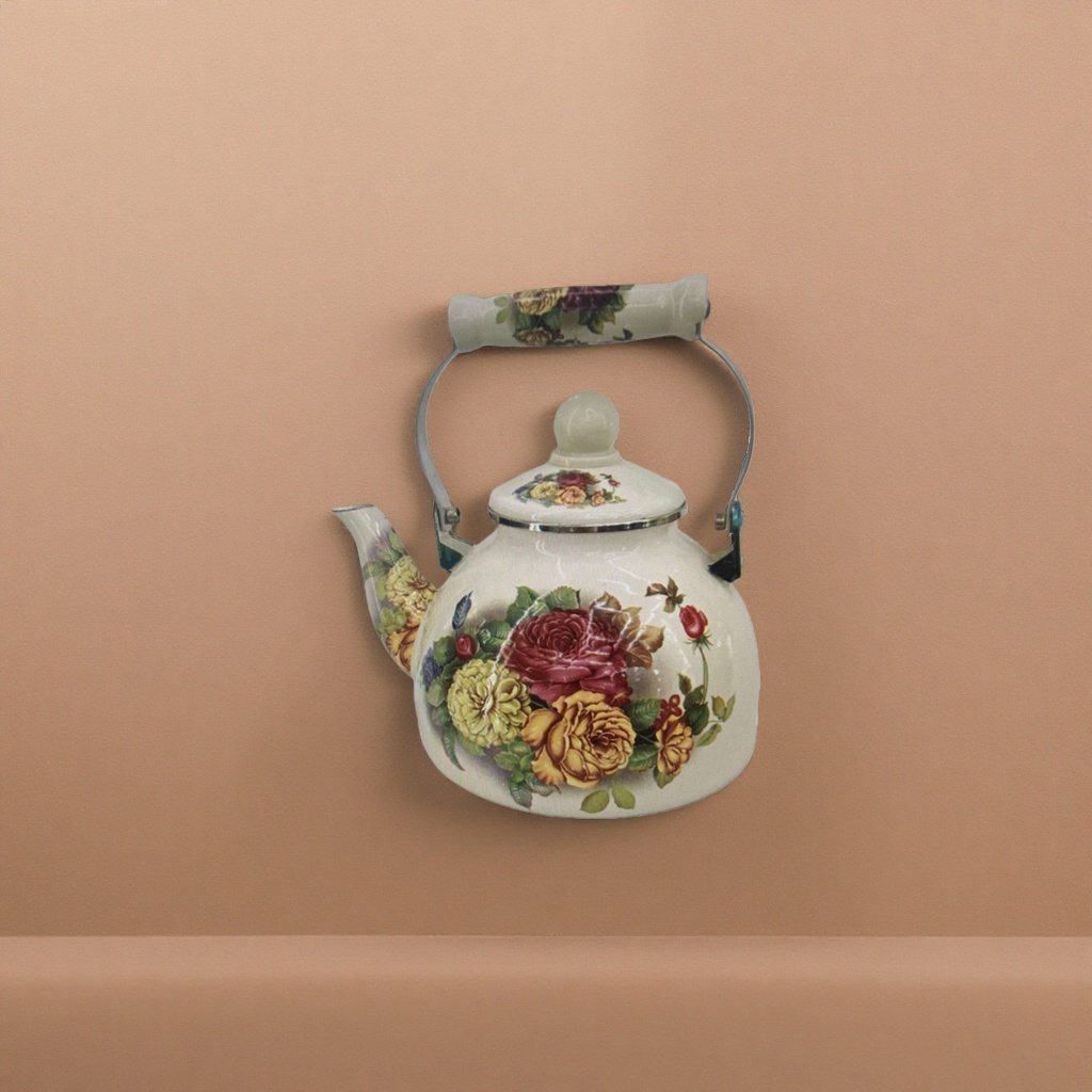 Floral pattern ceramic teapot, household brewing teapot, office tea set 101436160