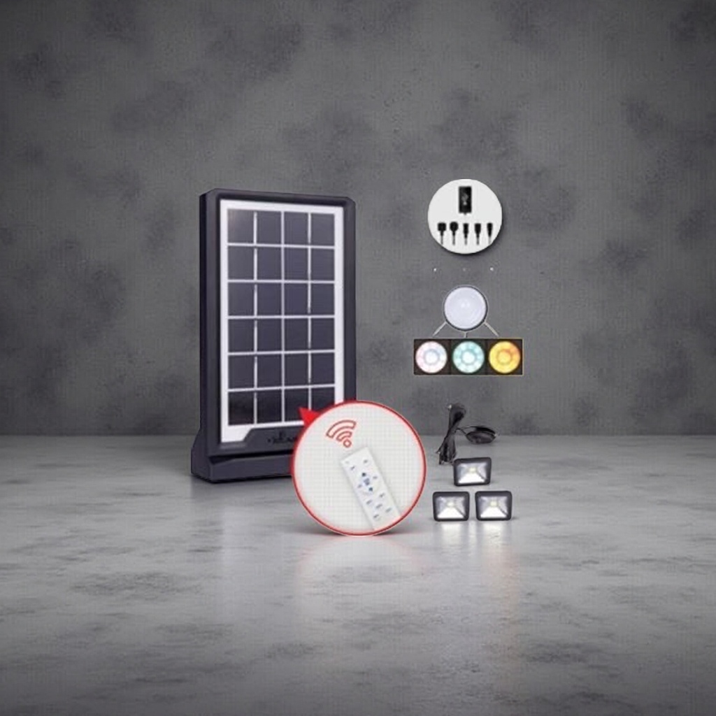 Solar panel and solar lamp combination set, outdoor courtyard lighting, rechargeable type Application Scenario