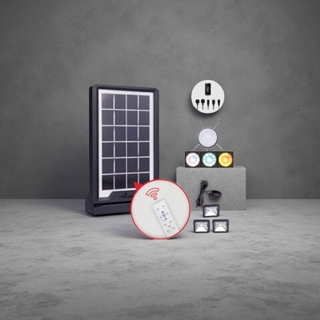 Solar panel and solar lamp combination set, outdoor courtyard lighting, rechargeable type details Picture