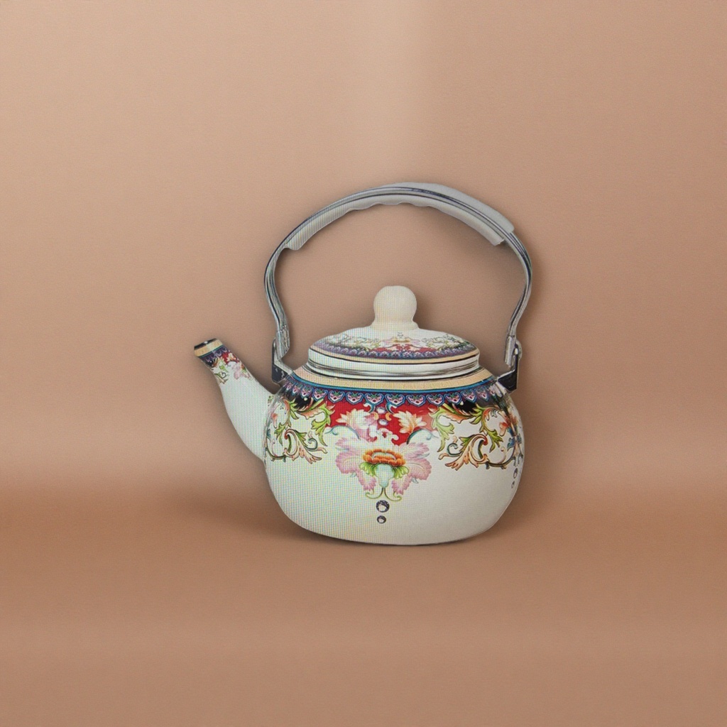 Painted patterned ceramic teapot, household brewing teapot, office tea set