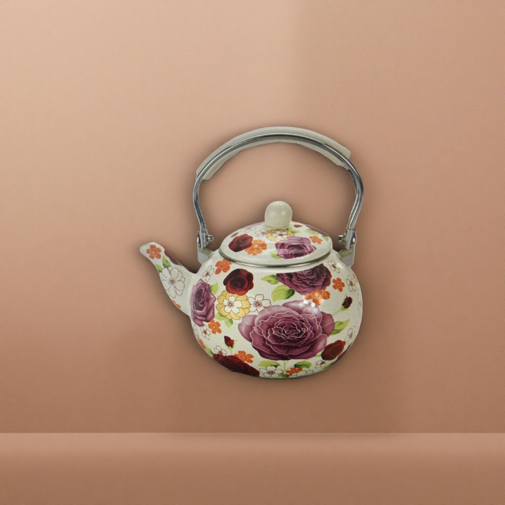 Floral pattern ceramic teapots, household brewing teapots, office tea sets, high-temperature fired