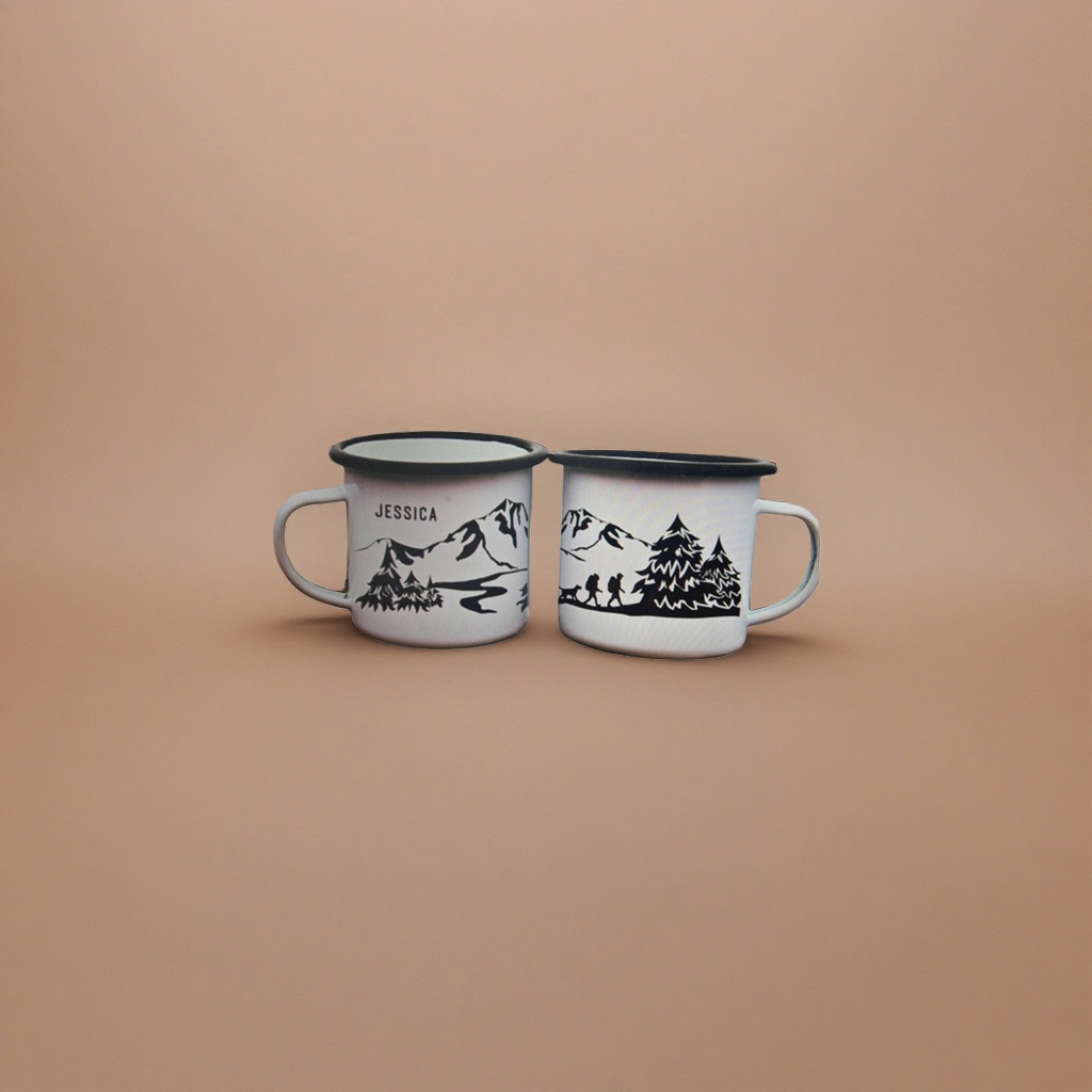 Taza de esmalte blanco para el hogar taza de cerámica vintage resistente a altas temperaturas taza de agua antiescaldante Specification image