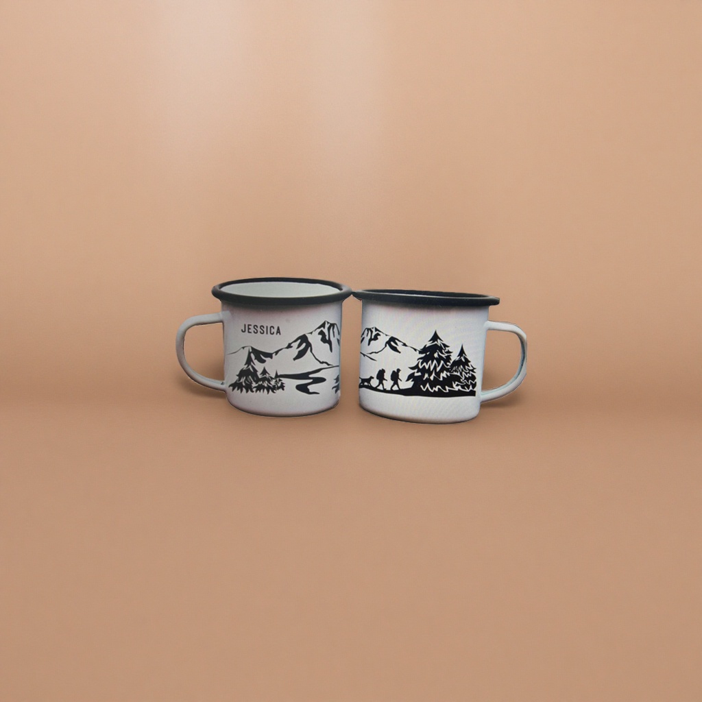 Taza de esmalte blanco para el hogar taza de cerámica vintage resistente a altas temperaturas taza de agua antiescaldante details Picture
