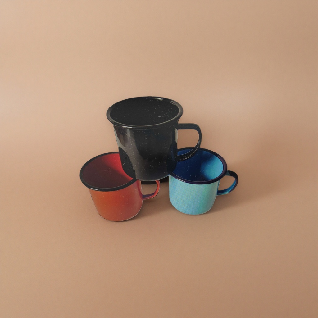 Colored enamel cup, fashionable printed mug, home coffee and tea cup 350ml, 102811226 details Picture
